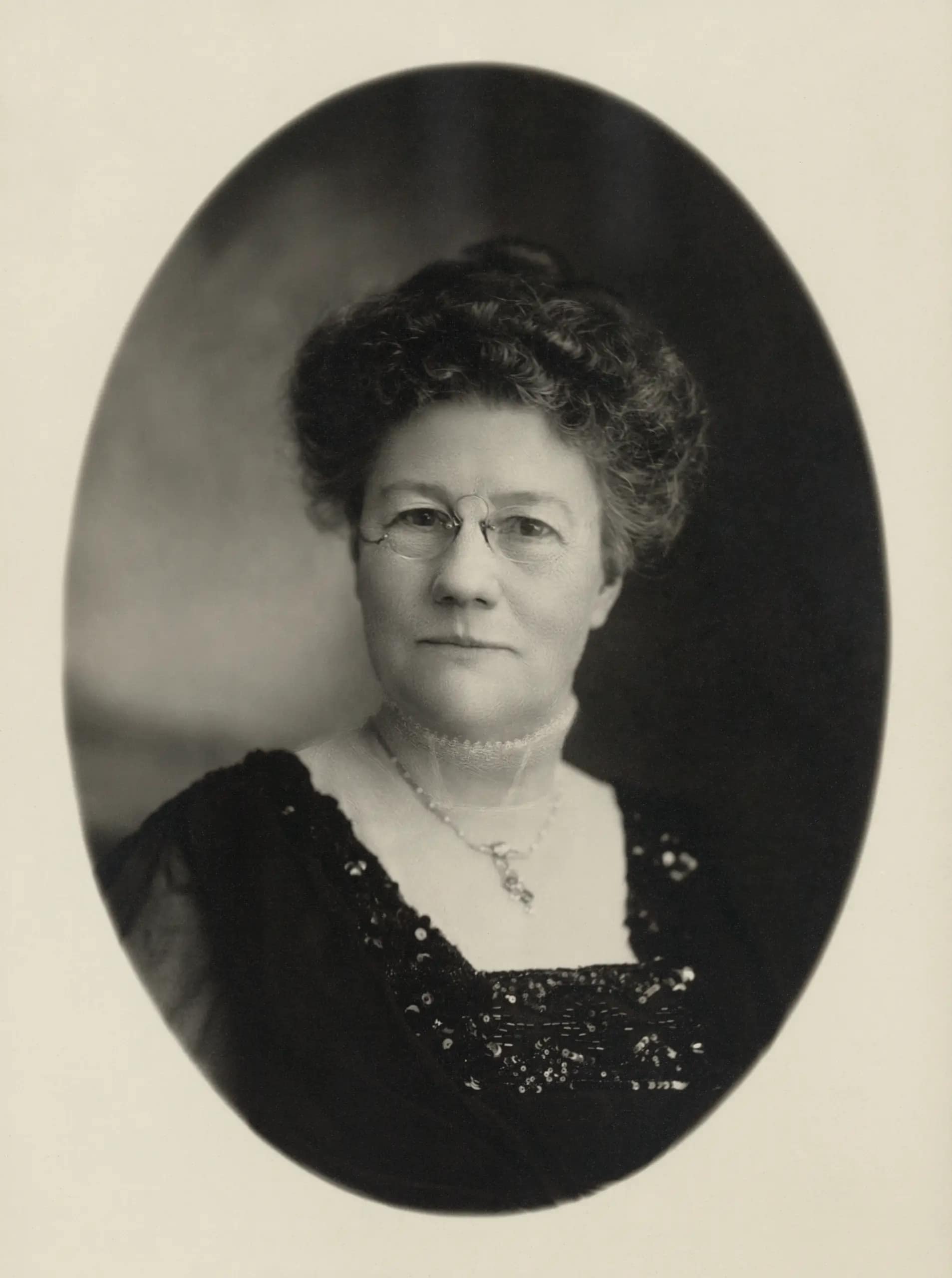 Historic studio portrait of writer and activist Ida Husted Harper